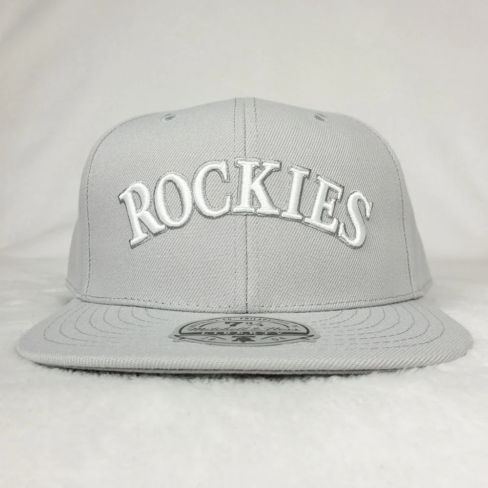 Colorado Rockies Mitchell‎ & Ness MLB Fitted 7 3/4 Liberty Fit Hat Cap Gray NWT